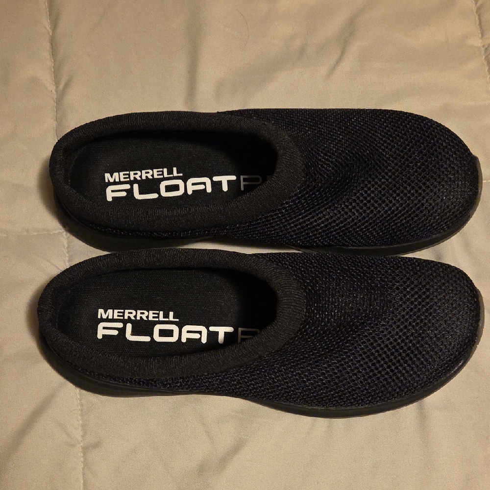 Merrell Black Mesh Slip-On Loafers